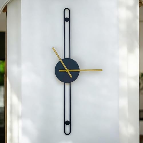 POSHIO® POSHIO Clock for Home Stylish Latest | Minimalist Metal Clock– Big diwal ghadi | Stylish Analog Big Size Wall Watch | Decor Gift Item (Style 1, 19 x 3.9 inches) - Image 5