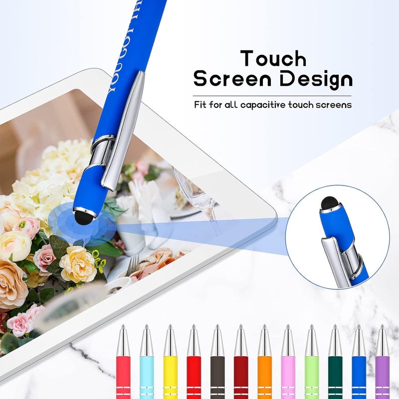comfrt 12 Pieces Quotes Pen Inspirational Ballpoint Pen with Stylus Tip Motivational Messages Pen Metal Inspirational Pen Set Metal Black Ink Pens Encouraging Stylus Pen (Motivational Style, Assorted) - Image 3
