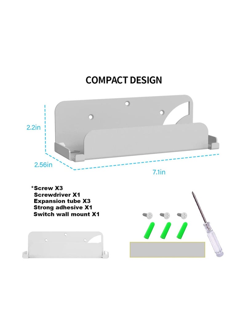 SYOSI Wall Mount Holder for Switch for Switch OLED Metal Material Wall Mount Holder for Hanging Near Or Behind TV Save Space Quick Heat Dissipation Easy to Install Wall Storage Bracket for Switch - Image 2