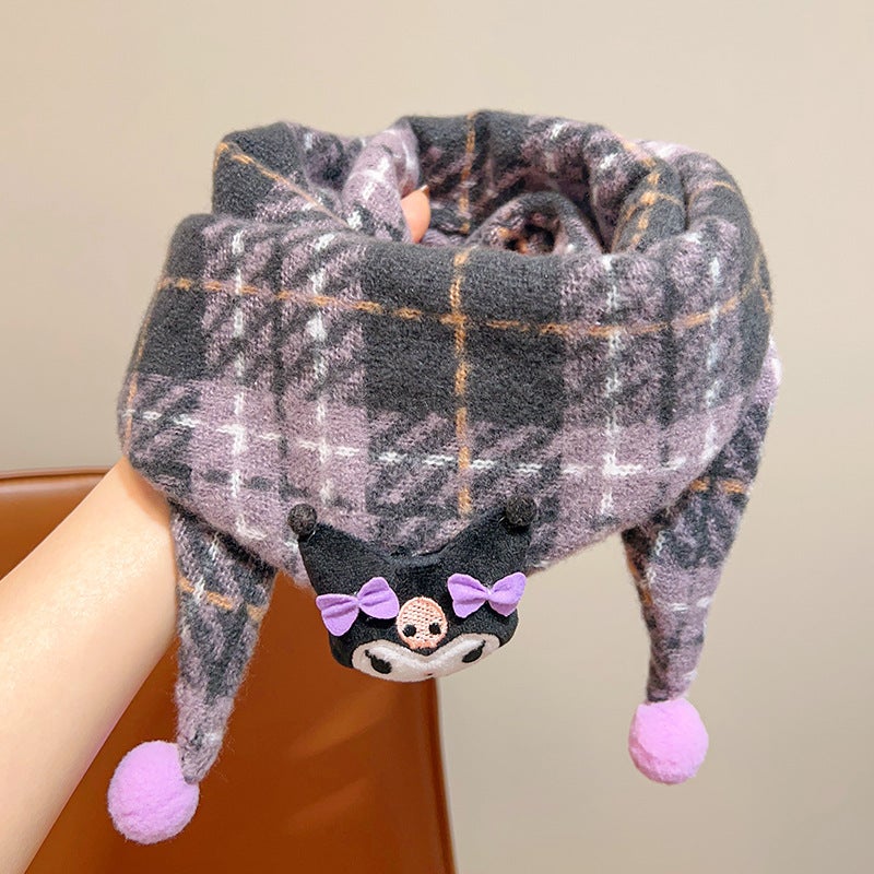 Kids Cartoon Warm Triangle Scarf 5#Kuromi 