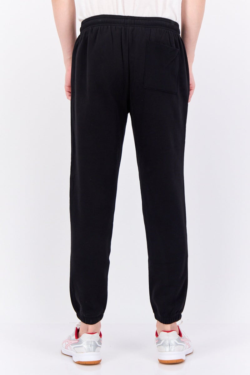 GAP Men Regular Fit Solid Sweatpants, Black - Image 4