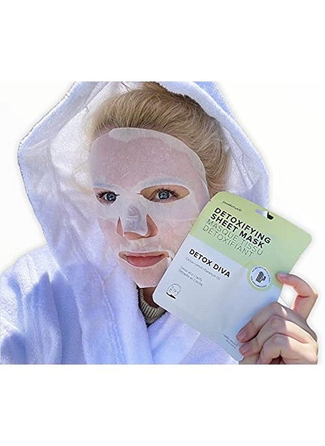 MaskerAide - Detox Diva Detoxifying Face Mask With Chinese Plum Green Algae Geranium Oil Seaweed Honey & Green Tea For Acne & Blemishes Exfoliate & Detoxify Cruelty Free Korean Skincare 5 Pack - Image 1