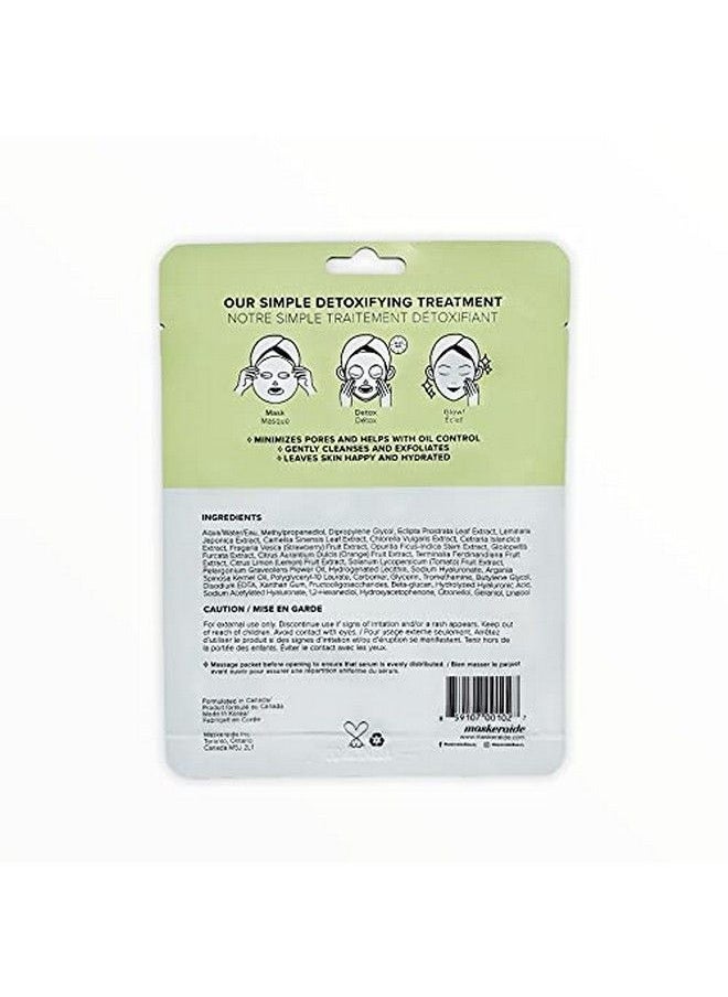 MaskerAide - Detox Diva Detoxifying Face Mask With Chinese Plum Green Algae Geranium Oil Seaweed Honey & Green Tea For Acne & Blemishes Exfoliate & Detoxify Cruelty Free Korean Skincare 5 Pack - Image 1