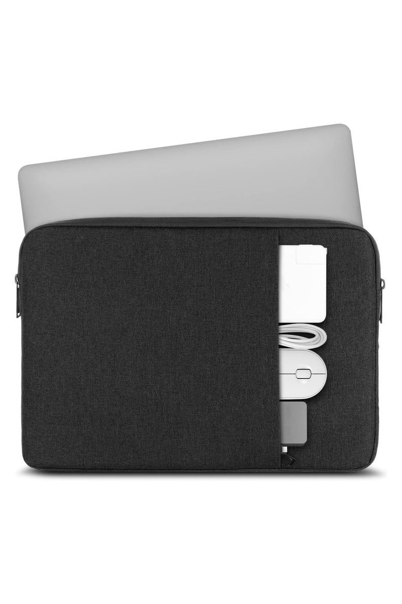 Plan A 15.6 Inch Laptop Sleeve Case Fits 15.3 Inch Tablet MacBook Shockproof Water Resistant Slim Portable Laptop Sleeve with Zipper Pockets Perfect for Travel and Daily Use (Black) - Image 1