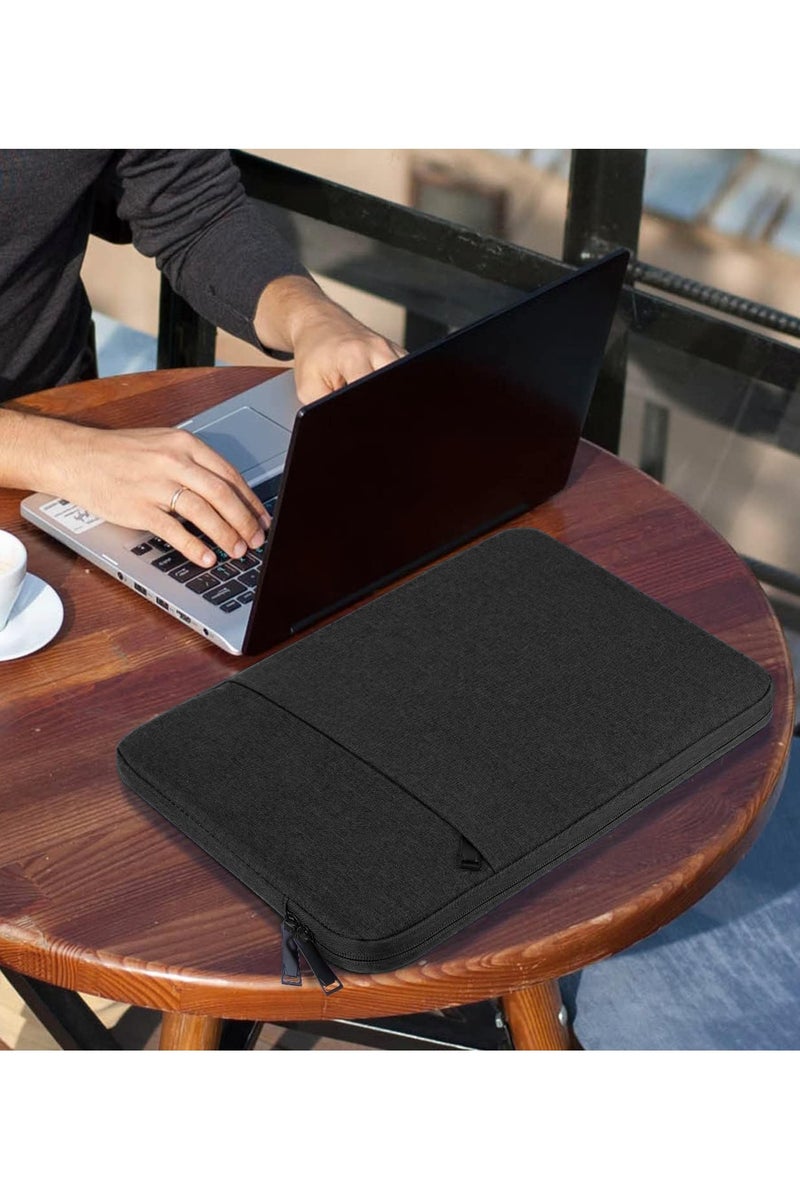 Plan A 15.6 Inch Laptop Sleeve Case Fits 15.3 Inch Tablet MacBook Shockproof Water Resistant Slim Portable Laptop Sleeve with Zipper Pockets Perfect for Travel and Daily Use (Black) - Image 5