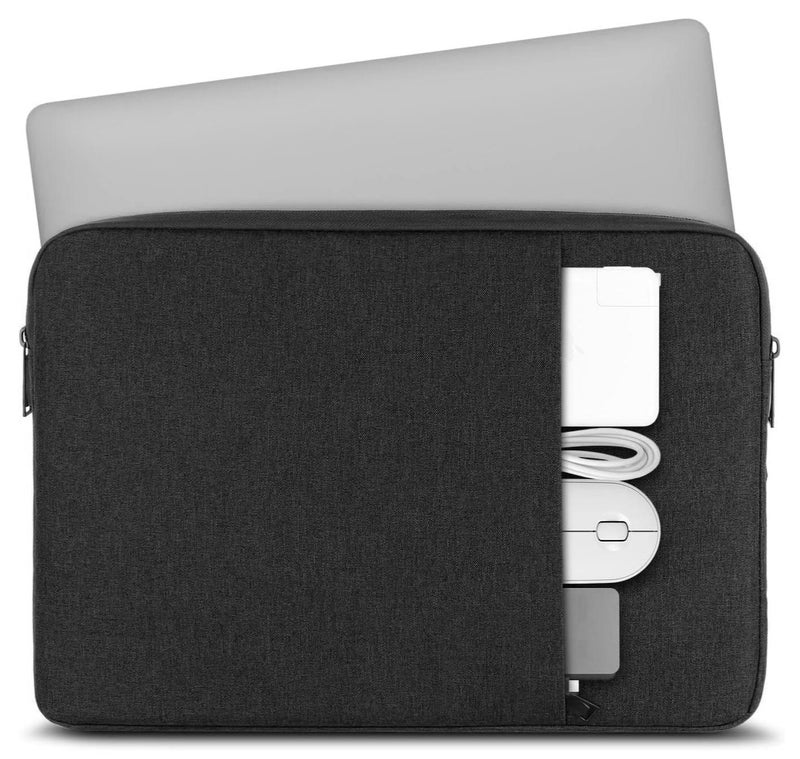 Plan A 15.6 Inch Laptop Sleeve Case Fits 15.3 Inch Tablet MacBook Shockproof Water Resistant Slim Portable Laptop Sleeve with Zipper Pockets Perfect for Travel and Daily Use (Black) - Image 1