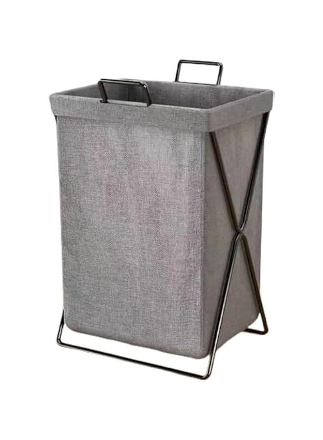 هوكور سلة غسيل قابلة للطي مع اطار من الستانلس ستيل من بورتالوف، سلة غسيل مقاومة للماء وقابلة للطي بسعة 50 لتر، سلة غسيل للملابس والالعاب - Image 1