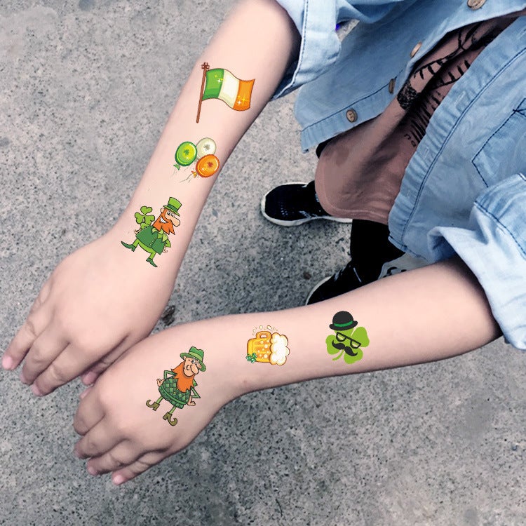 St. Patrick St. Patrick's Day Tattoo Sticker Irish Holiday Flag Children's Face Sticker Tattoo Sticker - Image 5