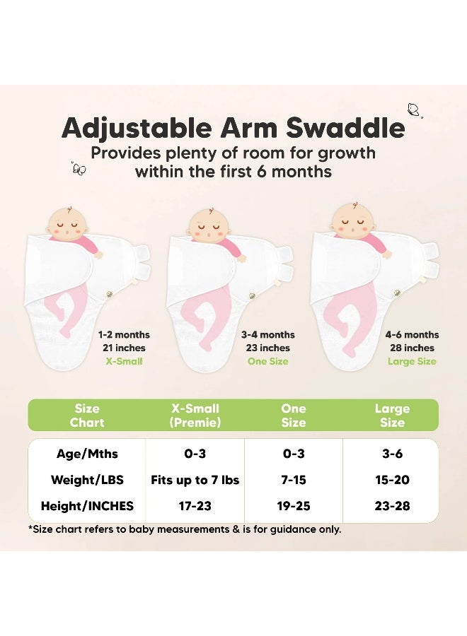 KeaBabies Soothe Swaddle Wraps 3 Pack, Adjustable Baby Swaddles, Ripple - Image 4