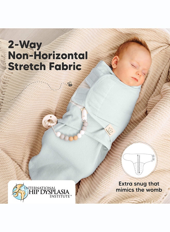 KeaBabies Soothe Swaddle Wraps 3 Pack, Adjustable Baby Swaddles, Ripple - Image 5