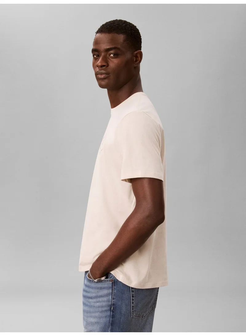 Calvin Klein Jeans Oatmeal Graphic Logo T-Shirt for Men | Best Price UAE