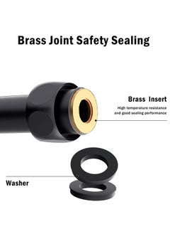 Jomoo 59 inch Flexible PVC Shower Hose for Handheld Shower, Matte Black PVC Shower Bidet Hose  - Image 5