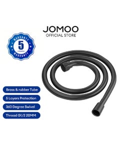 Jomoo 59 inch Flexible PVC Shower Hose for Handheld Shower, Matte Black PVC Shower Bidet Hose  - Image 1