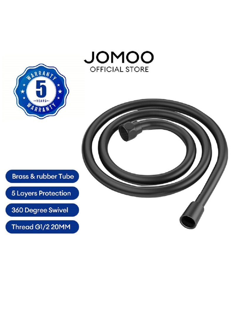 جومو - خرطوم الاستحمام المرن JOMOO بطول 59 بوصة للدش اليدوي في الحمام، لون أسود مطفي - Image 1