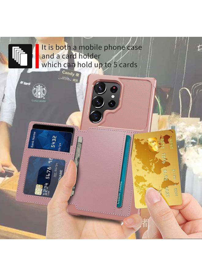 اس-توب جراب لهاتف Samsung Galaxy S23 Ultra 5G مع محفظة مغناطيسية وحقيبة بطاقات وغطاء هاتف جلدي - Image 4