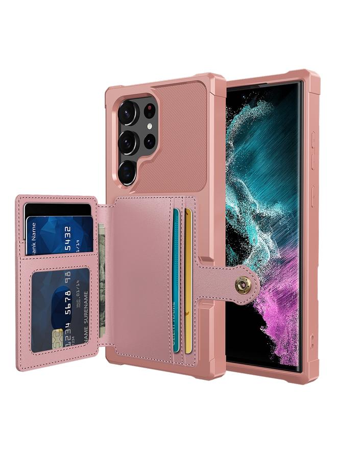 اس-توب جراب لهاتف Samsung Galaxy S23 Ultra 5G مع محفظة مغناطيسية وحقيبة بطاقات وغطاء هاتف جلدي - Image 1