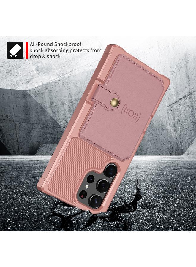 اس-توب جراب لهاتف Samsung Galaxy S23 Ultra 5G مع محفظة مغناطيسية وحقيبة بطاقات وغطاء هاتف جلدي - Image 3