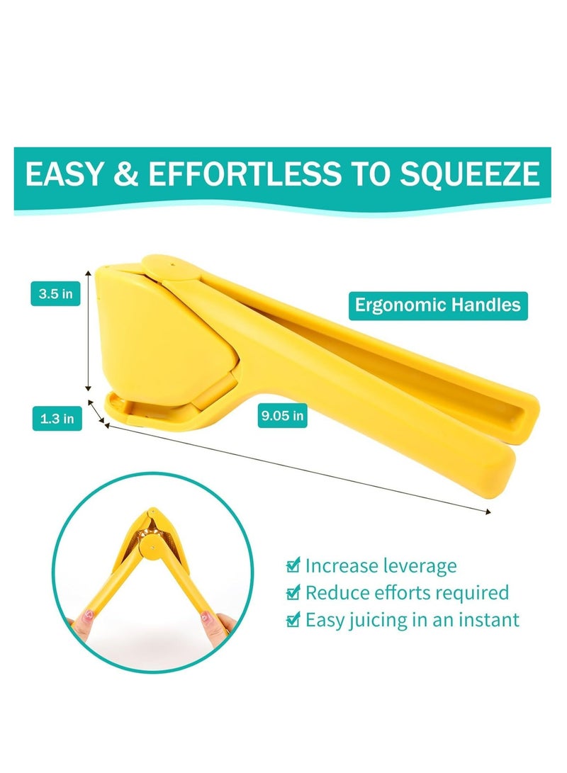 إسكدنيا Lemon Squeezer Manual Lemon Juicer，Easy to Use，Space-Saving Storage (Yellow) - Image 3