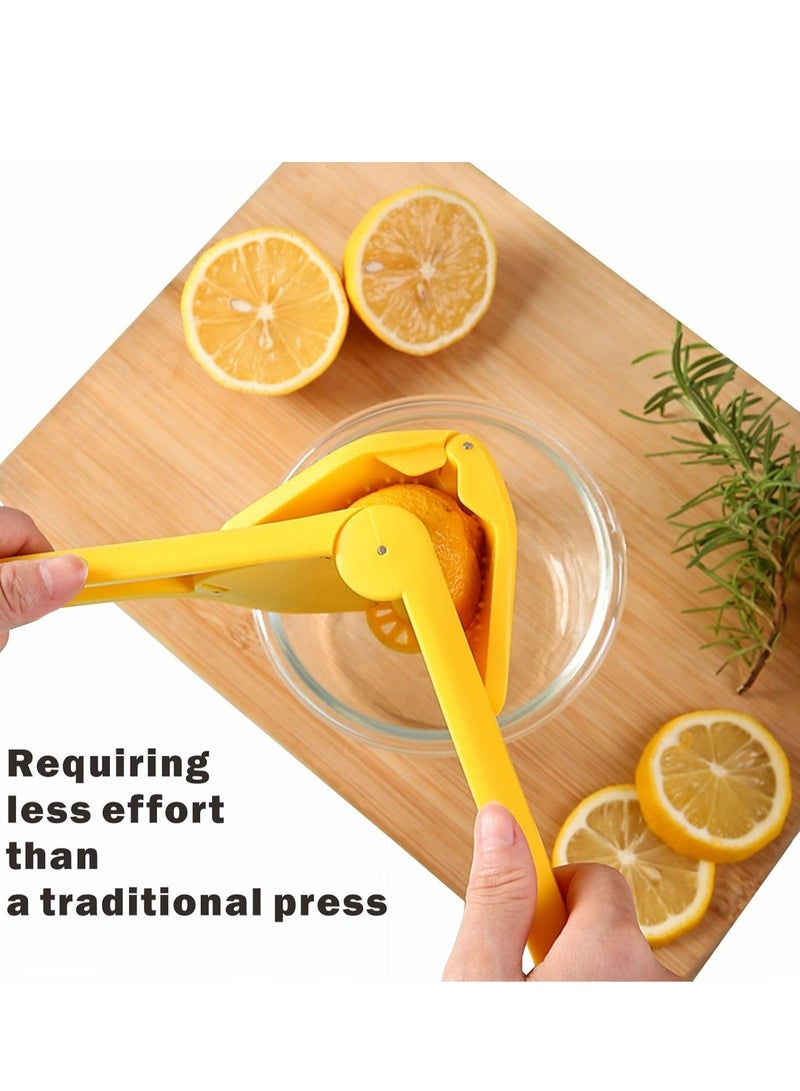 إسكدنيا Lemon Squeezer Manual Lemon Juicer，Easy to Use，Space-Saving Storage (Yellow) - Image 2