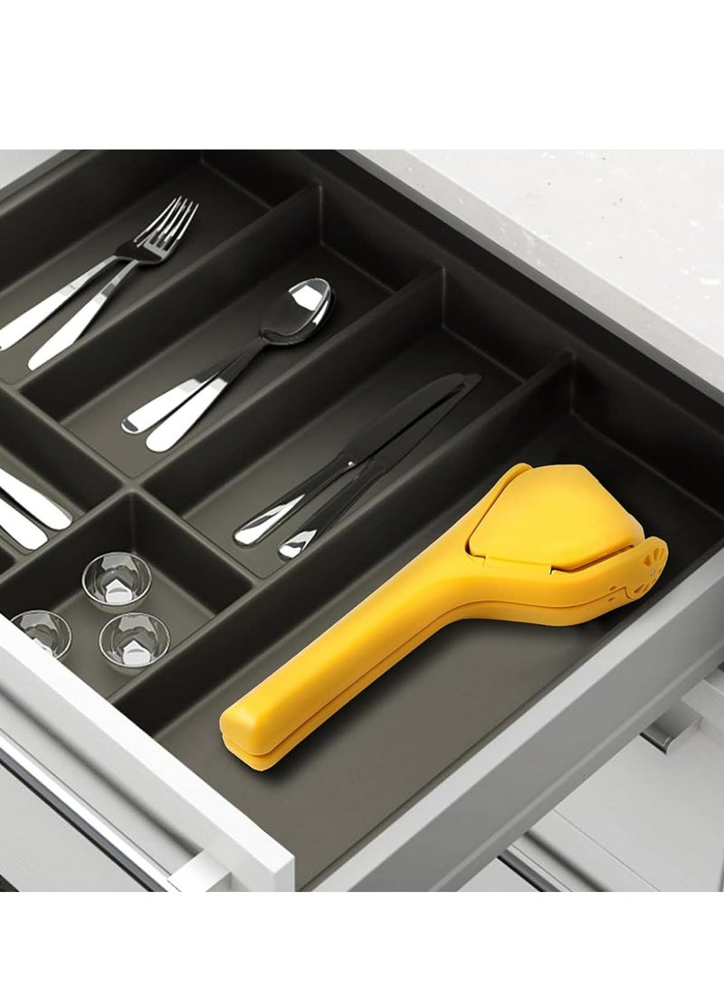 إسكدنيا Lemon Squeezer Manual Lemon Juicer，Easy to Use，Space-Saving Storage (Yellow) - Image 4