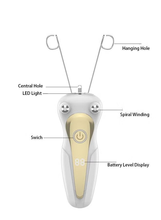 Facial Hair Remover Electric Threading hair removal for women Rechargeable Hair Removal Epilator Instant And Painless Remover With In-Built LED Light - Image 4