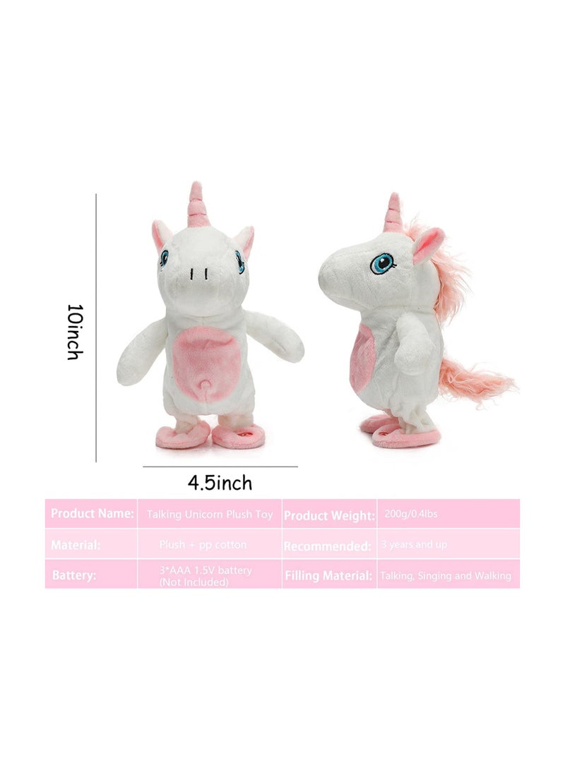 Zikra Talking Singing Plush Toys, Unicorn 10 Inch Walking Singing Unicorn Repeats What You Say, Interactive Stuffed Animal Gifts for Kids, Interactive Unicorn Gifts for Birthday Children's Day - Image 5