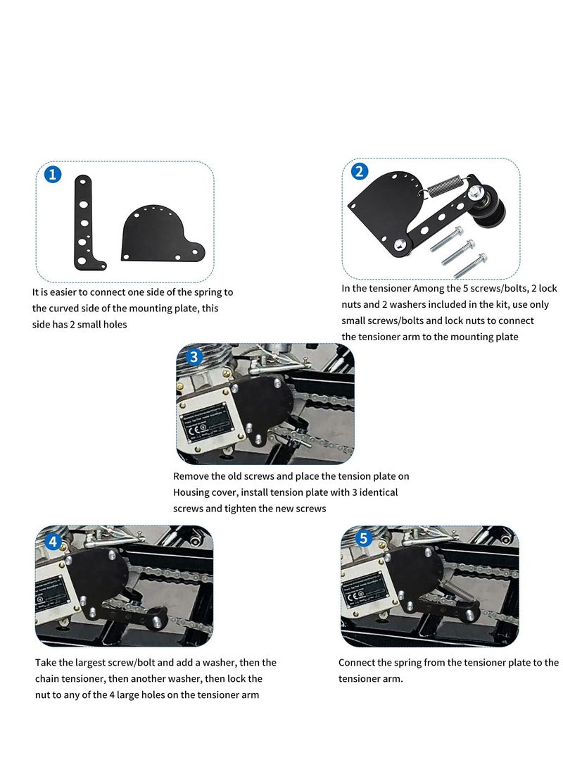 SYOSI - Chain Adjusters for Motorized Bicycles - Effortlessly Maintain Chain Tension, Compatible with 49cc, 66cc, and 80cc Engines - Image 1
