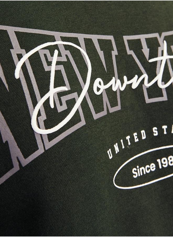 JJ Rebel by Jack & Jones NY Print Crew Neck Sweatshirt  - Image 2