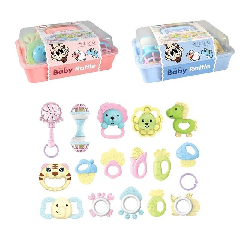 Baby Rubber Rattles Box 18 Pieces - 016743-3180 - Image 1