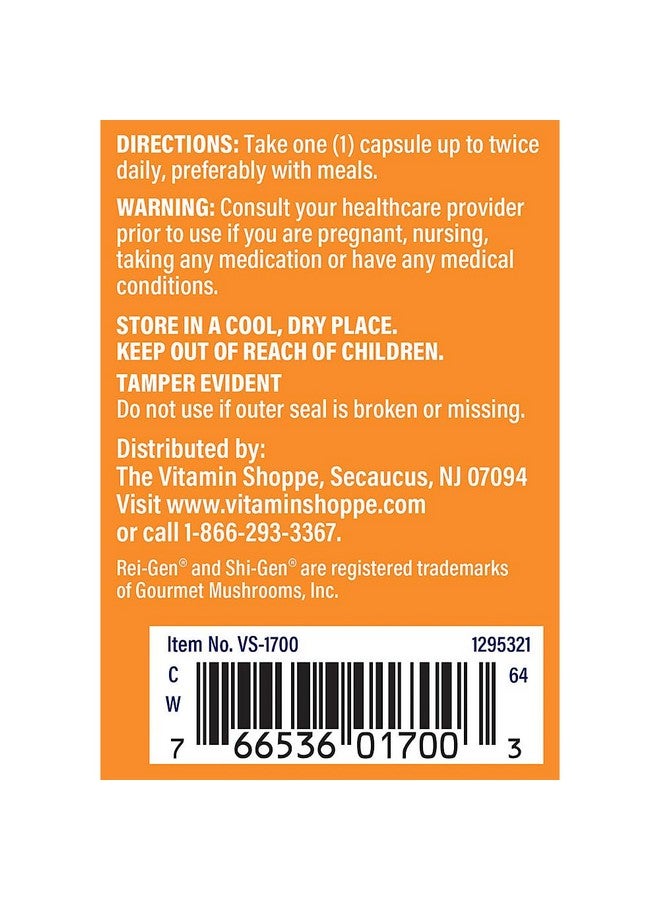 The Vitamin Shoppe Mushroom Complex, (Maitake, Reishi & Shiitake) Antioxidant That Supports The Immune System & Healthy Brain (100 Capsules) - Image 4