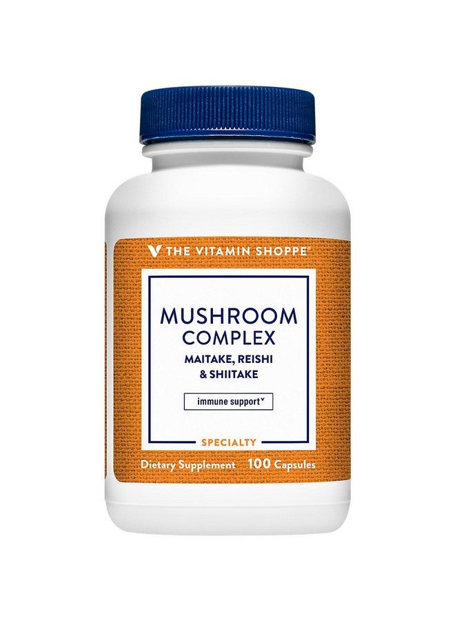 The Vitamin Shoppe Mushroom Complex, (Maitake, Reishi & Shiitake) Antioxidant That Supports The Immune System & Healthy Brain (100 Capsules) - Image 1