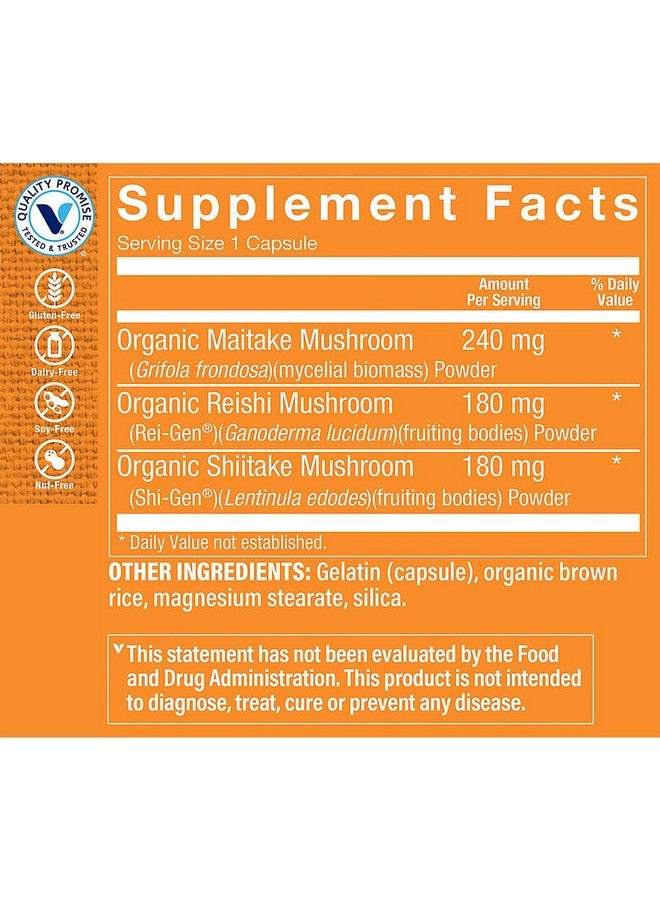 The Vitamin Shoppe Mushroom Complex, (Maitake, Reishi & Shiitake) Antioxidant That Supports The Immune System & Healthy Brain (100 Capsules) - Image 3
