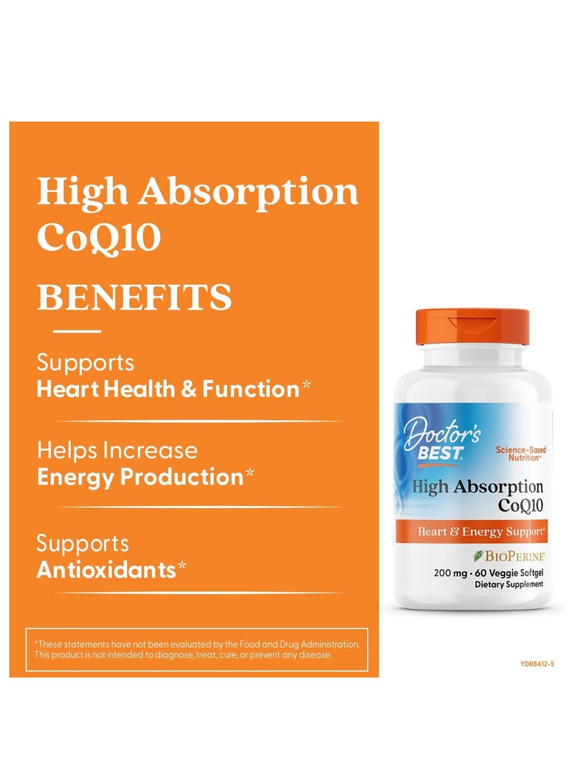 Doctor's BEST Hi Abs CoQ10 200mg  60VSG  - Image 5