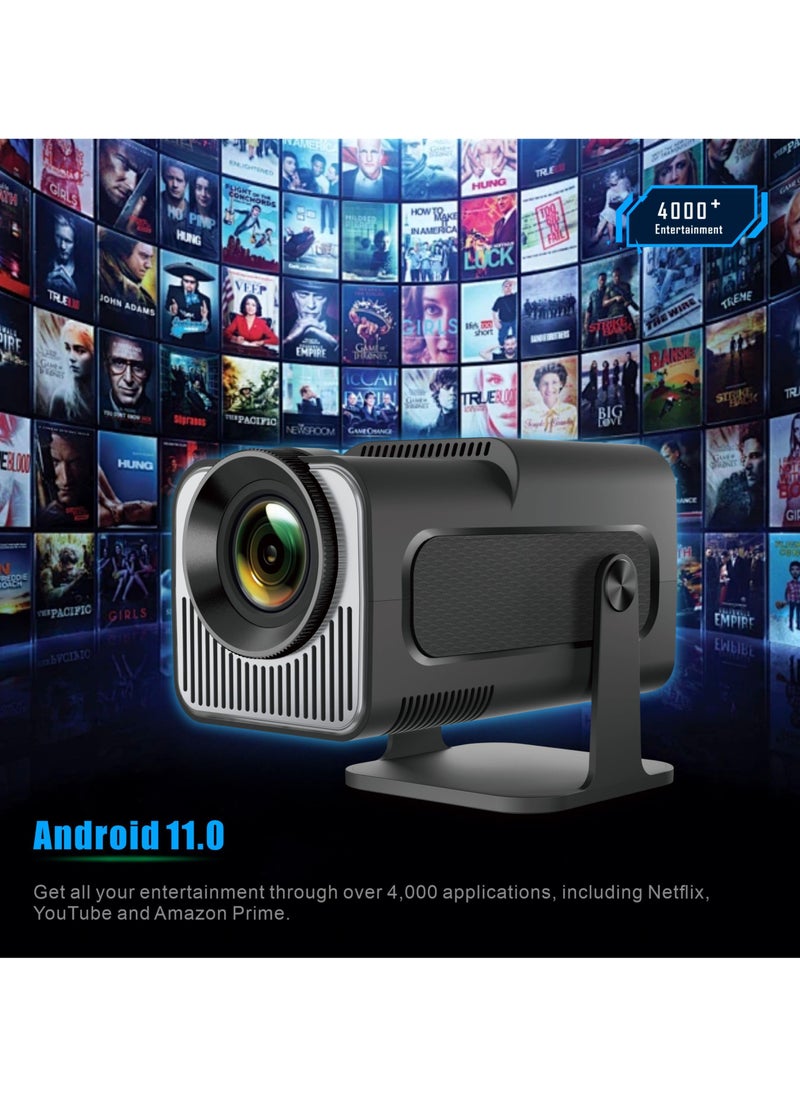 Topleo Portable Projector, HY320 Mini Projector with WiFi and Bluetooth, Support 4K 1080P with Dual-Band WIFI6 BT5.0 Android 11, Smart TV Projector Auto Keystone Correction for Phone/TV Stick/Laptop  - Image 3