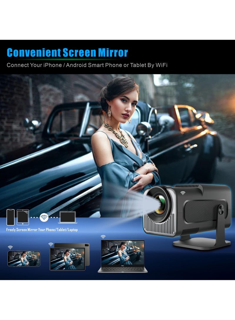 Topleo Portable Projector, HY320 Mini Projector with WiFi and Bluetooth, Support 4K 1080P with Dual-Band WIFI6 BT5.0 Android 11, Smart TV Projector Auto Keystone Correction for Phone/TV Stick/Laptop - Image 5