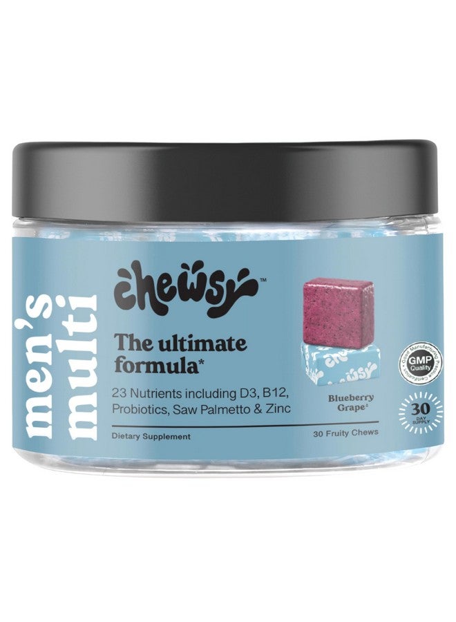 CHEWSY - Men's Multivitamin Chews - Immune and Energy Support, Vitamin A, B12, C, D3, E, Folic Acid, Probiotics, Zinc - 30-Day Supply - Image 1
