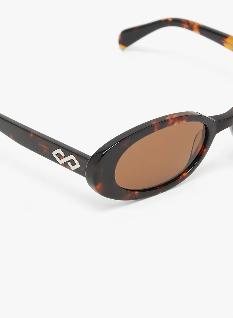 KAREN WAZEN Olivia Oval Sunglasses
