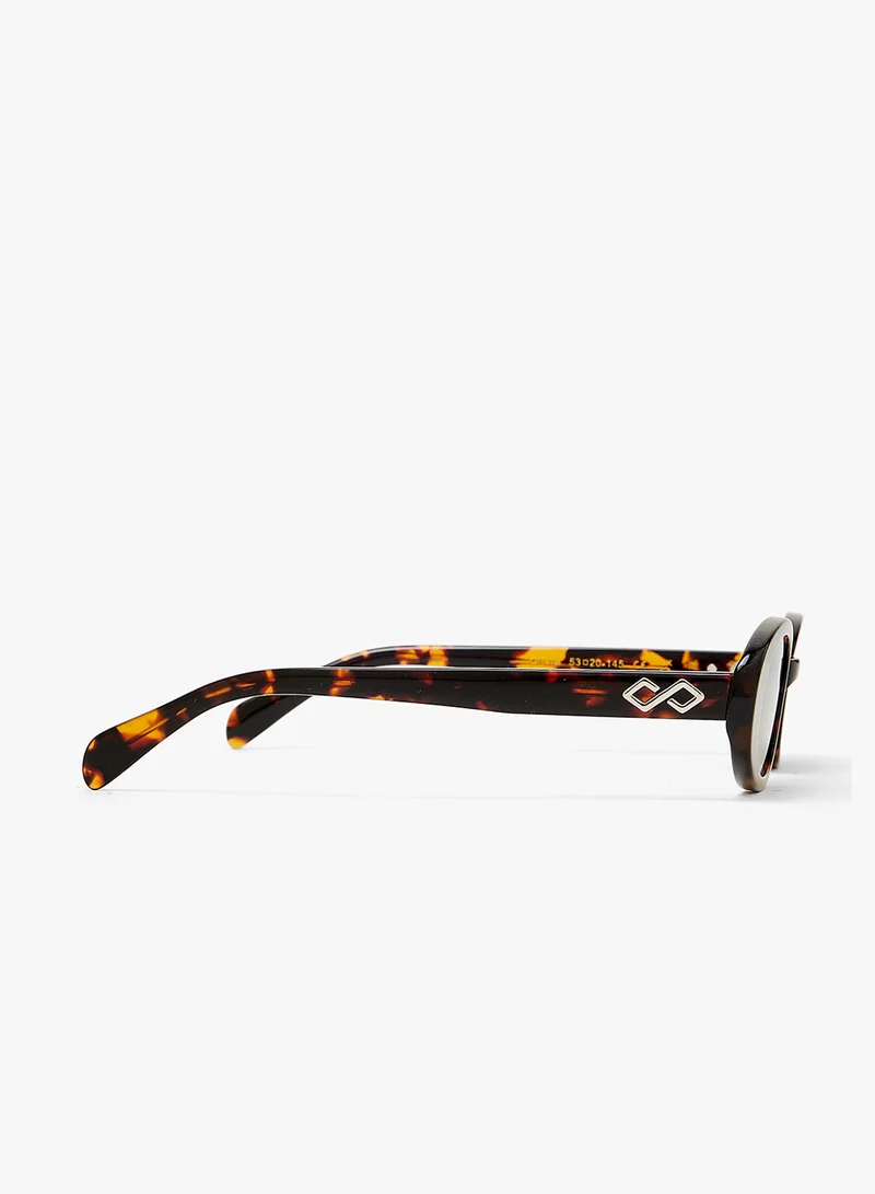 KAREN WAZEN Olivia Oval Sunglasses