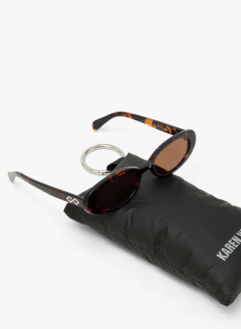 KAREN WAZEN Olivia Oval Sunglasses