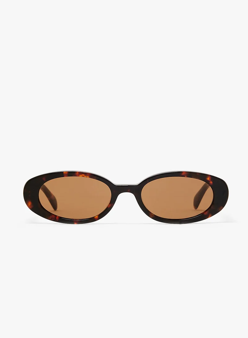 KAREN WAZEN Olivia Oval Sunglasses