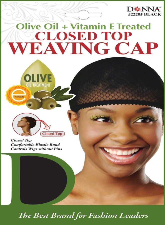 Donna Olive + Vitamin E Treatment Wig Cap - Closed Top Weaving Cap for Hair Care, Hair Accessories, and Hair Bonnet for Sleeping, 1PC