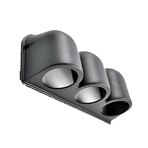 ESUPPORT حامل عدادات داش ثلاثي الثقوب 52 مم أسود للسيارات 2" - Image 2