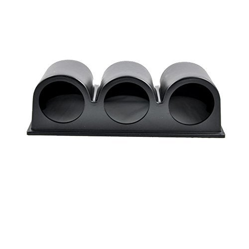 ESUPPORT حامل عدادات داش ثلاثي الثقوب 52 مم أسود للسيارات 2" - Image 3