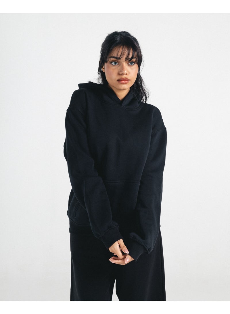 Feathers Women’s Oversized Winter Hoodie 100% Cotton Heavyweight - Image 2