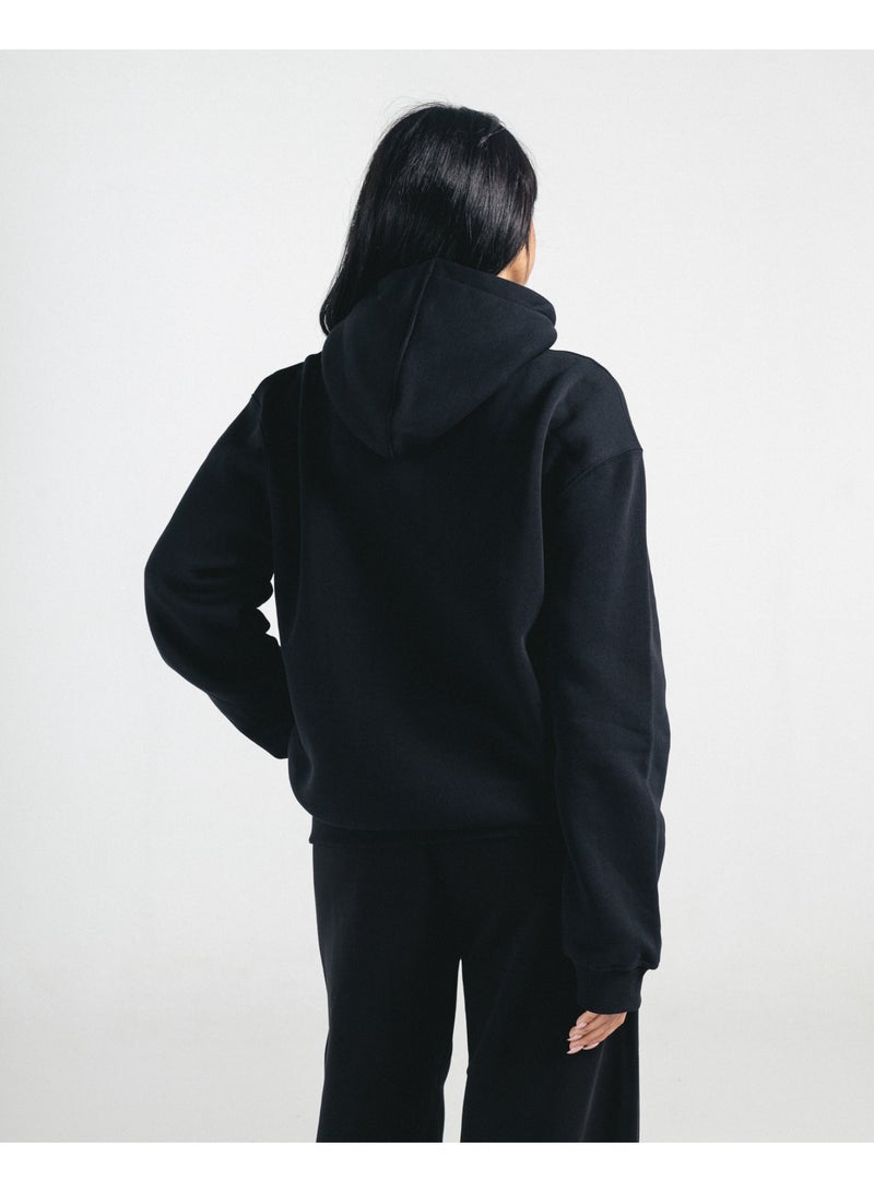 Feathers Women’s Oversized Winter Hoodie 100% Cotton Heavyweight - Image 3