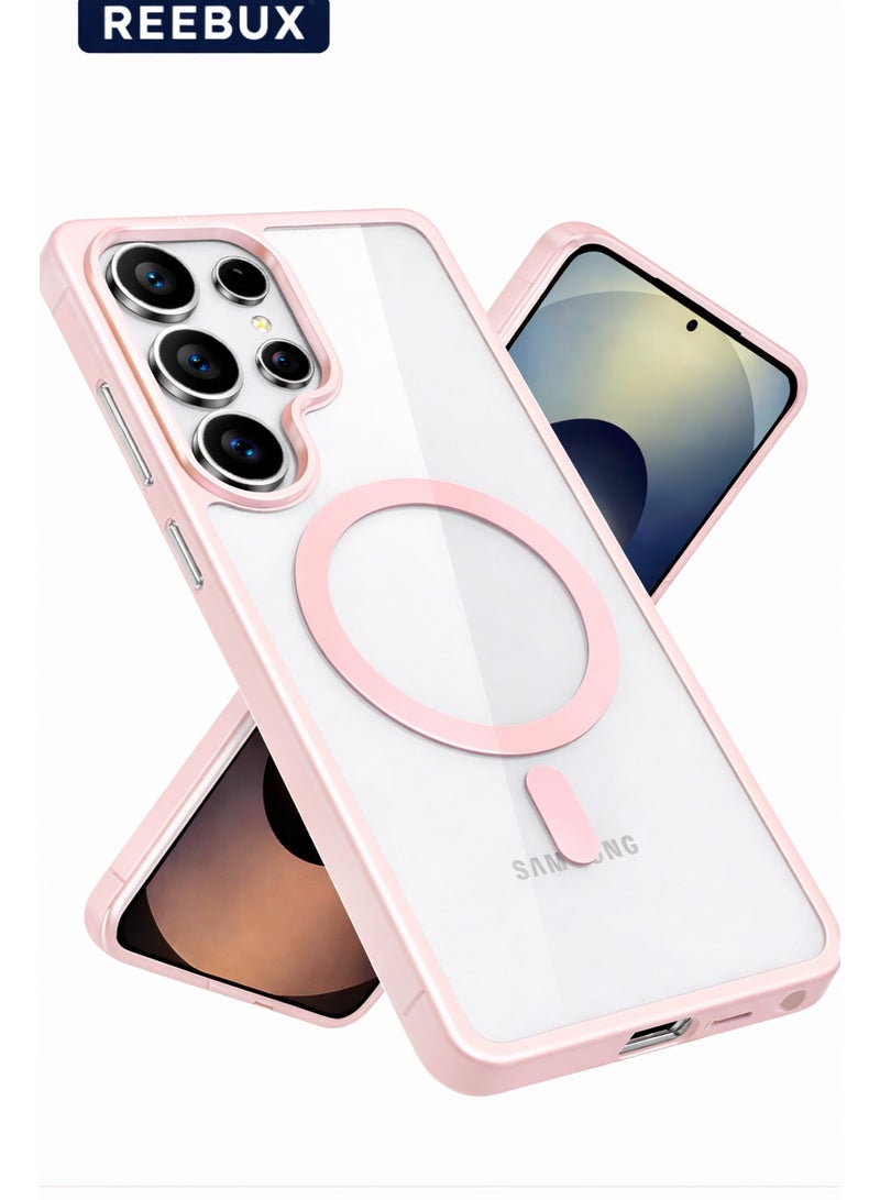 Samsung Galaxy S26 Ultra Magnetic Case, [iCrystal Tech] [Drop Protection] [Compatible with Round MagSafe Acc] Ultimate Shockproof Protection Cover, Magnetic Case for S26 Ultra with Shockproof Bumper clear