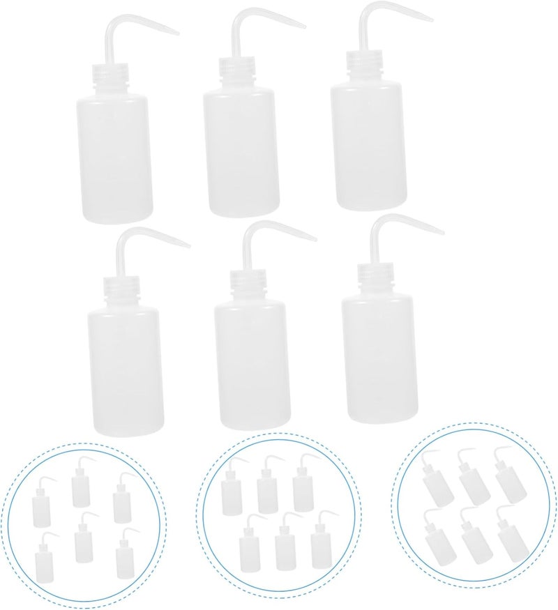 6pcs Plastic Rinse Pot Lab Use Washing Bottle Refillable Empty for Shampoo Lotion - Image 5