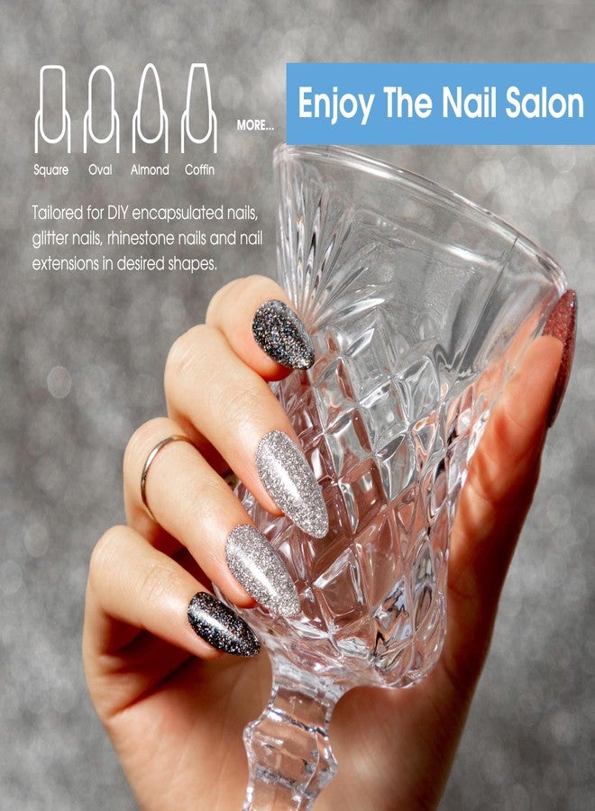 Rosalind جل تمديد روزاليند اللامع الأسود والفضي، 2 قطعة 1 أونصة/30 مل مجموعة جل الأظافر اللامع الأسود والفضي جل البناء جل الماس لفن الأظافر، أنبوب جل الأظافر السميك يحتاج إلى مصباح UV - Image 3