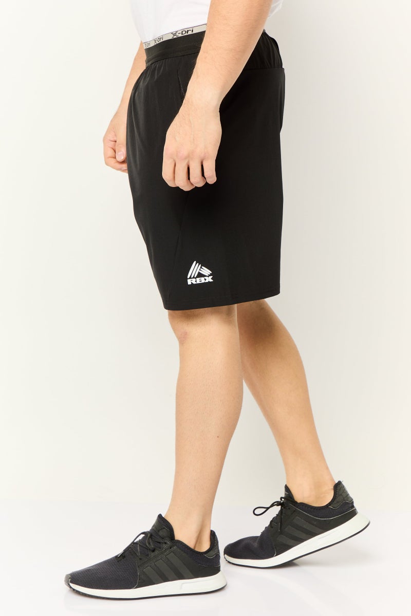 RBX Men Sportswear Fit Outdoor Drawstring Shorts, Black  - Image 3
