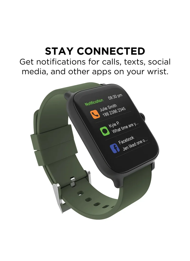 إيفو Evo 24/7 Unisex Interactive-Fitness Tracker Watch Black/Green, EV1S01-G25